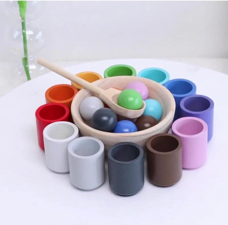 Wooden Shape and Color Sorting Toy: Educational Fun for Toddlers